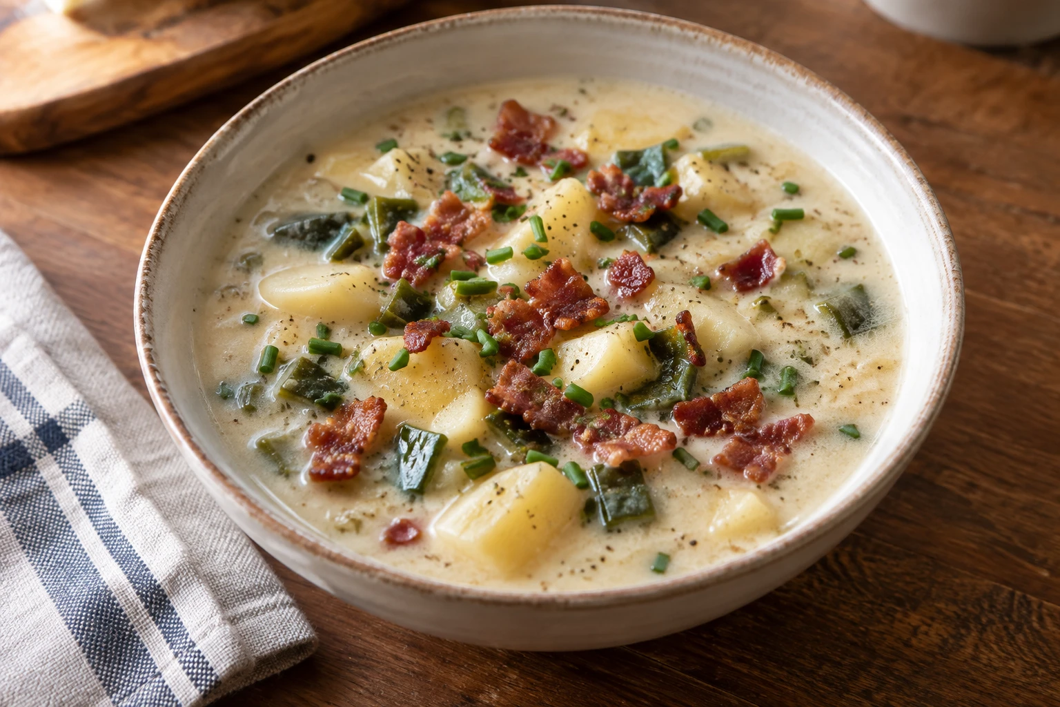 Applewood Bacon, Poblano and Buttermilk Potato Soup