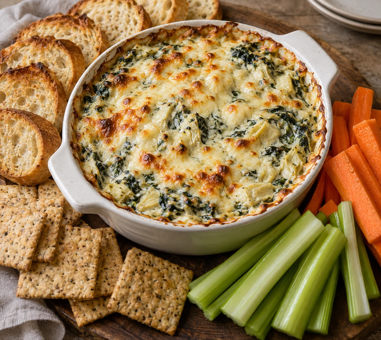 Baked Spinach-Artichoke Party Dip